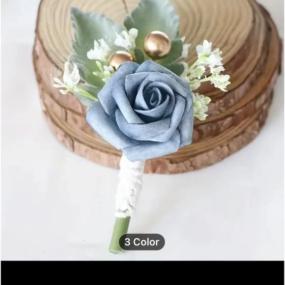 Artificial Flowers Corsage, Rose Flowers Men's Corsage, Prom, Wedding - Picture 1 of 3